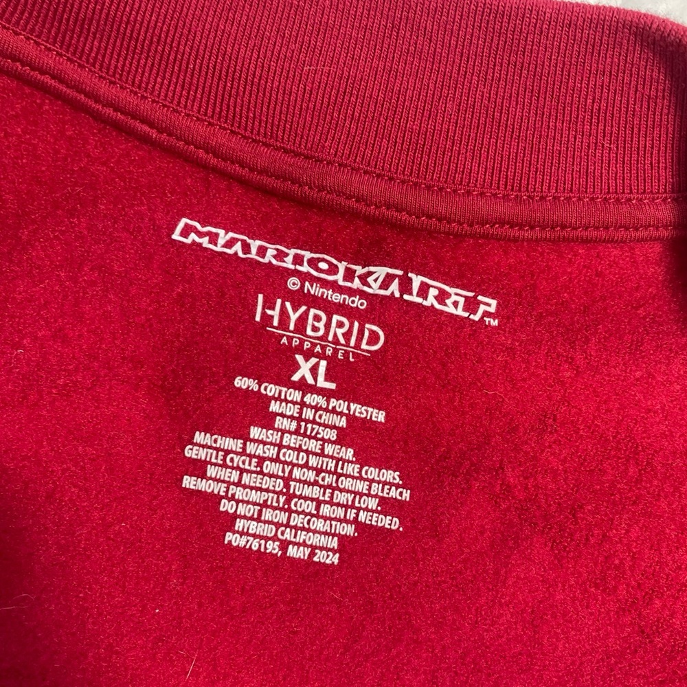 Girls Hybrid Apparel Nintendo MARIOKART Red and White Varsity Jacket (XL) - Picture 4 of 8